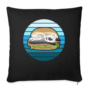 Fish Roll Fanatics - The Ultimate Gift - Sofa pillowcase 17,3'' x 17,3'' (45 x 45 cm) - black - Front