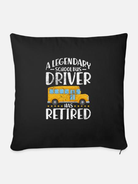 Busfahrer - Sofakissenbezug 45 x 45 cm - Schwarz
