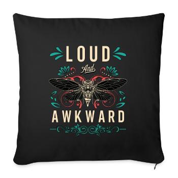 Cigales Bruyantes Et Maladroites Aime La Cigale Périodique - Housse de coussin décorative 45 x 45 cm - noir - Devant