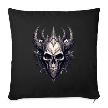 Gothik Okkult Rabe Gotik Schwarze Szene Wicca - Sofakissenbezug 45 x 45 cm - Schwarz - Vorne