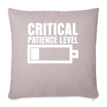 Patience Joke Impatient Impatience - Sofa pillowcase 17,3'' x 17,3'' (45 x 45 cm) - light taupe - Front