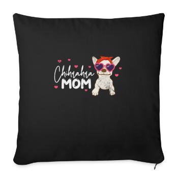 Chihuahua - Housse de coussin décorative 45 x 45 cm - noir - Devant