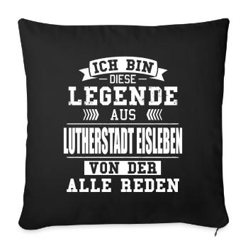 Stadt Lutherstadt Eisleben Deutschland Legende - Sofakissenbezug 45 x 45 cm - Schwarz - Vorne