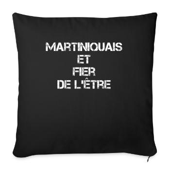 Martiniquais Et Fier De L'ëtre Cadeau - Housse de coussin décorative 45 x 45 cm - noir - Devant