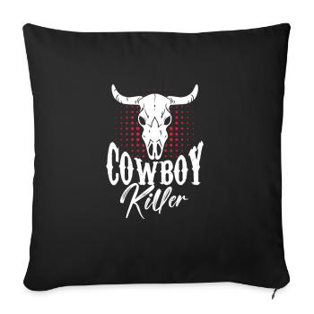 Cowboy Cowboy bottes Western cadeau - Housse de coussin décorative 45 x 45 cm - noir - Devant
