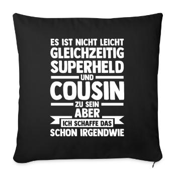Cousins Cousin - Sofakissenbezug 45 x 45 cm - Schwarz - Vorne