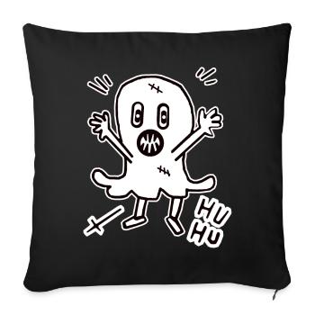 Halloween ghost ghost midnight creepy child - Sofa pillowcase 17,3'' x 17,3'' (45 x 45 cm) - black - Front
