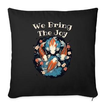 Koi Fish Koi Carp Koi Garden Pond Funny - Sofa pillowcase 17,3'' x 17,3'' (45 x 45 cm) - black - Front