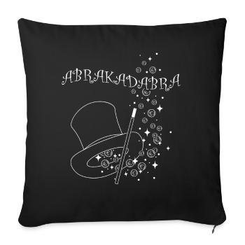 Abracadabra Sorcerer's Hat Tricks Tricks - Sofa pillowcase 17,3'' x 17,3'' (45 x 45 cm) - black - Front