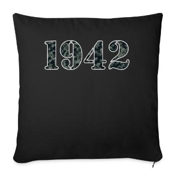 Military Optics 1942 Vintage Birth Year Gift - Sofa pillowcase 17,3'' x 17,3'' (45 x 45 cm) - black - Front