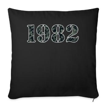 Strong 1982 Military Birth Year Design - Sofa pillowcase 17,3'' x 17,3'' (45 x 45 cm) - black - Front