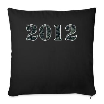 2012 Geburtsjahr Militäroptik Geschenkidee - Sofakissenbezug 45 x 45 cm - Schwarz - Vorne