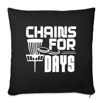 Disc Golf Disc Golf Chains For Days - Sofa pillowcase 17,3'' x 17,3'' (45 x 45 cm) - black - Front