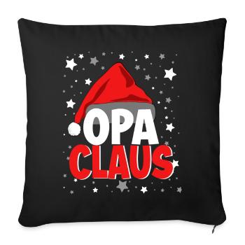 Grand-père Noël - Housse de coussin décorative 45 x 45 cm - noir - Devant