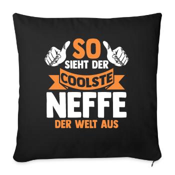 Coolste Neffe - Sofakissenbezug 45 x 45 cm - Schwarz - Vorne