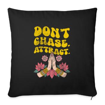 Meditation - Sofa pillowcase 17,3'' x 17,3'' (45 x 45 cm) - black - Front