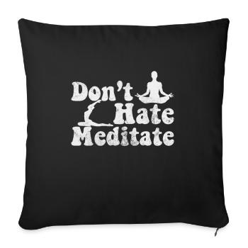 Méditation - Housse de coussin décorative 45 x 45 cm - noir - Devant