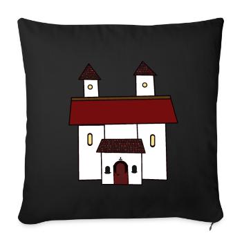 Mittelalter Kirche Gott Religion Papst Rom Jesus - Sofakissenbezug 45 x 45 cm - Schwarz - Vorne