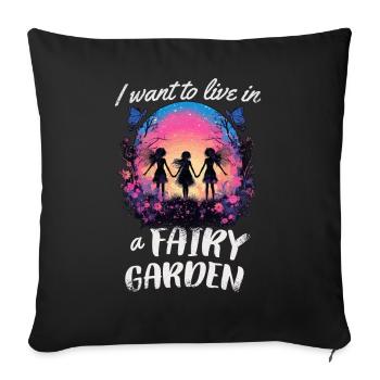 Garden Garden Plants Landscaper Funny - Sofa pillowcase 17,3'' x 17,3'' (45 x 45 cm) - black - Front