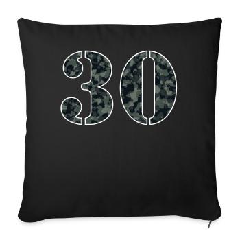Robuste des années 30 Style militaire cadeau d’anniversaire - Housse de coussin décorative 45 x 45 cm - noir - Devant