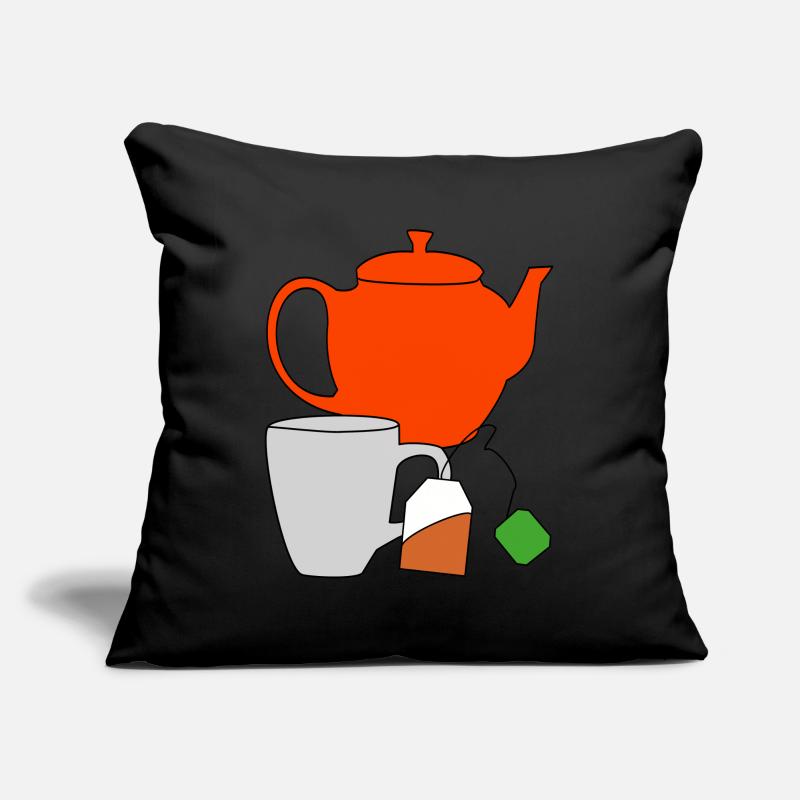 Enjoyment Tea Drink Teapot Tea Bag Cup Thirst Sofa pillowcase 17,3'' x 17,3'' (45 x 45 cm)
