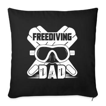 Freediving Freediving Dad - Sofa pillowcase 17,3'' x 17,3'' (45 x 45 cm) - black - Front