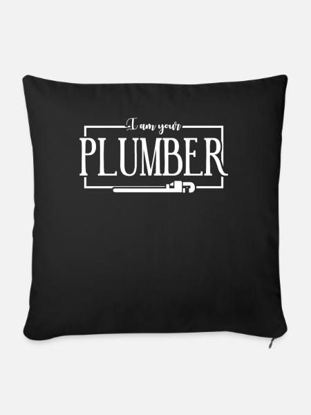 Plumber - Sofakissenbezug 45 x 45 cm - Schwarz