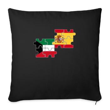 Koweït, Espagne, drapeau, Espagnol, Koweïtien - Housse de coussin décorative 45 x 45 cm - noir - Devant