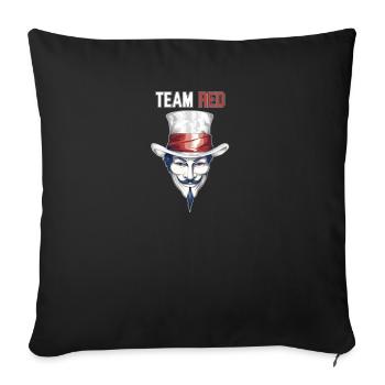 White Hat Pride: Team Red Hackathon Emblem - Sofa pillowcase 17,3'' x 17,3'' (45 x 45 cm) - black - Front