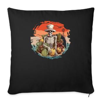 Jardinier, Plantes De Jardin, Jardinier Végétarien - Housse de coussin décorative 45 x 45 cm - noir - Devant