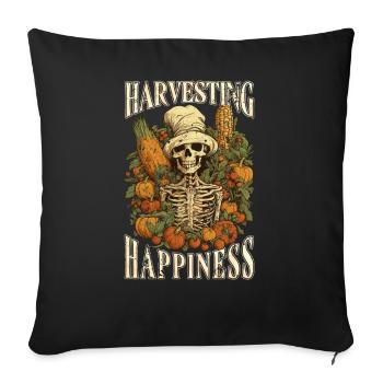 Jardinier jardin plante paysanne dictons Vintage - Housse de coussin décorative 45 x 45 cm - noir - Devant