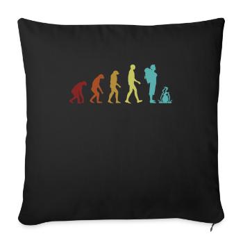 Camping Evolution Tentes de camping Glamping - Housse de coussin décorative 45 x 45 cm - noir - Devant