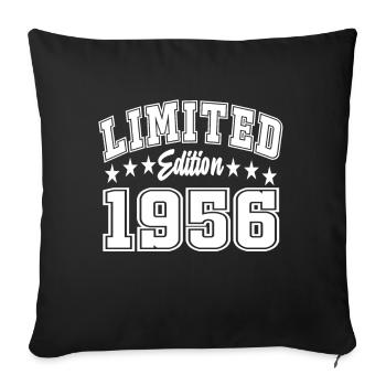 Édition limitée 1956 - Housse de coussin décorative 45 x 45 cm - noir - Devant