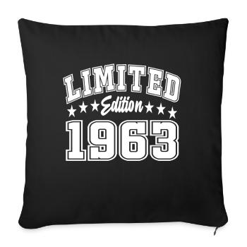 Édition limitée 1963 - Housse de coussin décorative 45 x 45 cm - noir - Devant