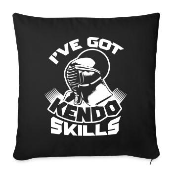 Kendo I've Got Kendo Skills - Sofa pillowcase 17,3'' x 17,3'' (45 x 45 cm) - black - Front