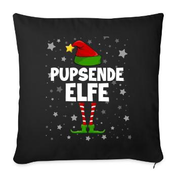 Pupsende Elfe - Sofakissenbezug 45 x 45 cm - Schwarz - Vorne