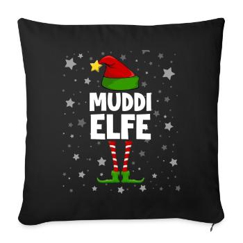 Muddi Elfe - Sofakissenbezug 45 x 45 cm - Schwarz - Vorne
