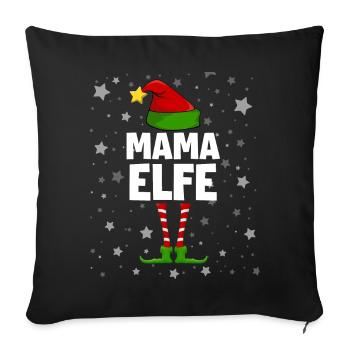 Mama Elf - Sofakissenbezug 45 x 45 cm - Schwarz - Vorne