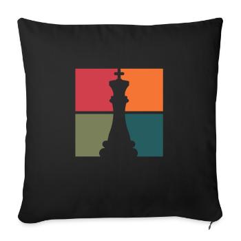 Chess Chessboard Checkmate Chess Player - Sofa pillowcase 17,3'' x 17,3'' (45 x 45 cm) - black - Front