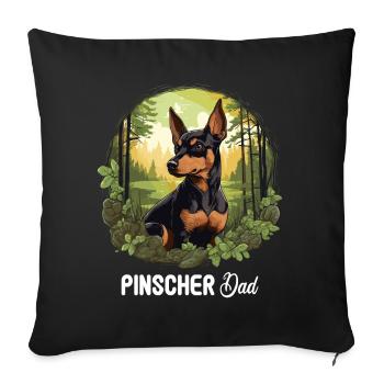 Pinscher - Sofa pillowcase 17,3'' x 17,3'' (45 x 45 cm) - black - Front