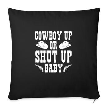 Cowboy Cowboy bottes Western cadeau - Housse de coussin décorative 45 x 45 cm - noir - Devant