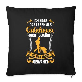 La vie d’un jardinier paysagiste - Housse de coussin décorative 45 x 45 cm - noir - Devant