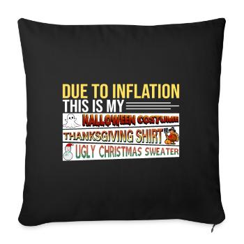 Due to Inflation - Halloween Costume - Sofa pillowcase 17,3'' x 17,3'' (45 x 45 cm) - black - Front