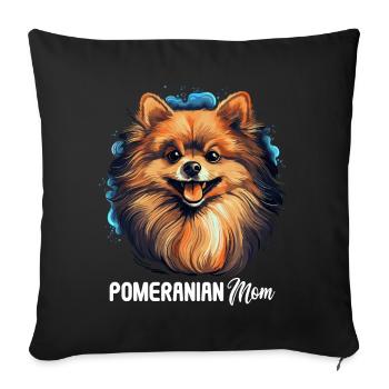 Pomeranian - Sofa pillowcase 17,3'' x 17,3'' (45 x 45 cm) - black - Front