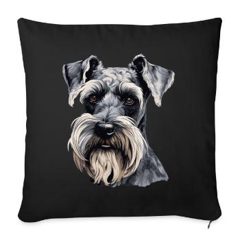 Giant Schnauzer - Sofa pillowcase 17,3'' x 17,3'' (45 x 45 cm) - black - Front