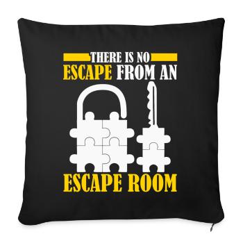 Escape Game Escape Room - Sofa pillowcase 17,3'' x 17,3'' (45 x 45 cm) - black - Front
