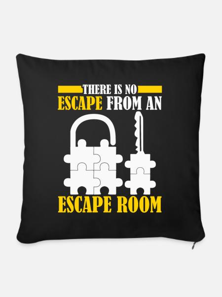 Escape Game Escape Room - Sofakissenbezug 45 x 45 cm - Schwarz