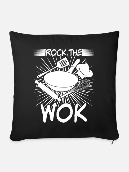 Wok Asian Food - Sofakissenbezug 45 x 45 cm - Schwarz