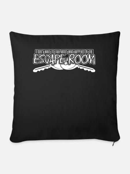 Escape Room Escape Game - Sofakissenbezug 45 x 45 cm - Schwarz
