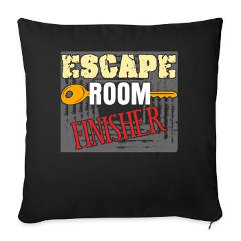 Escape Game Finisher Escape Room - Sofa pillowcase 17,3'' x 17,3'' (45 x 45 cm) - black - Front